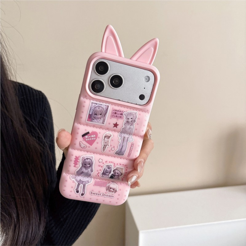 Japanese Y2K Cute Bunny Ear Ph - Phone Cases For Girls 评论和价格